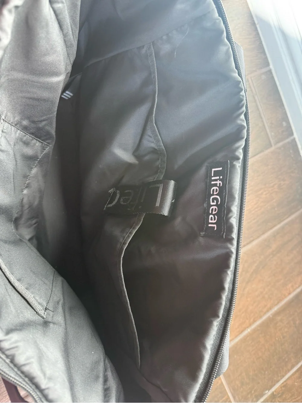 LifeGear Black Messenger Bag with Adjustable Strap